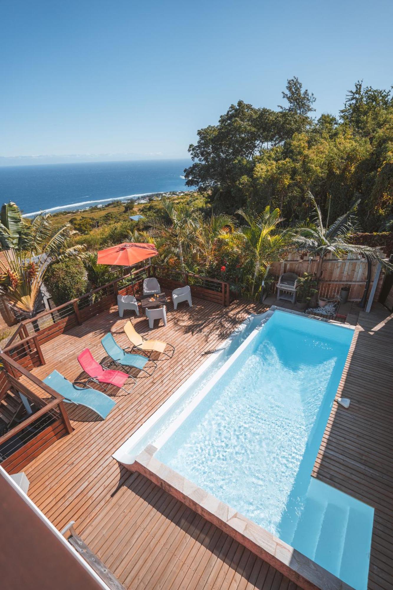 Villa Sunset St Leu, Avec Sa Vue Plongeante Sur La Mer سان لوي المظهر الخارجي الصورة
