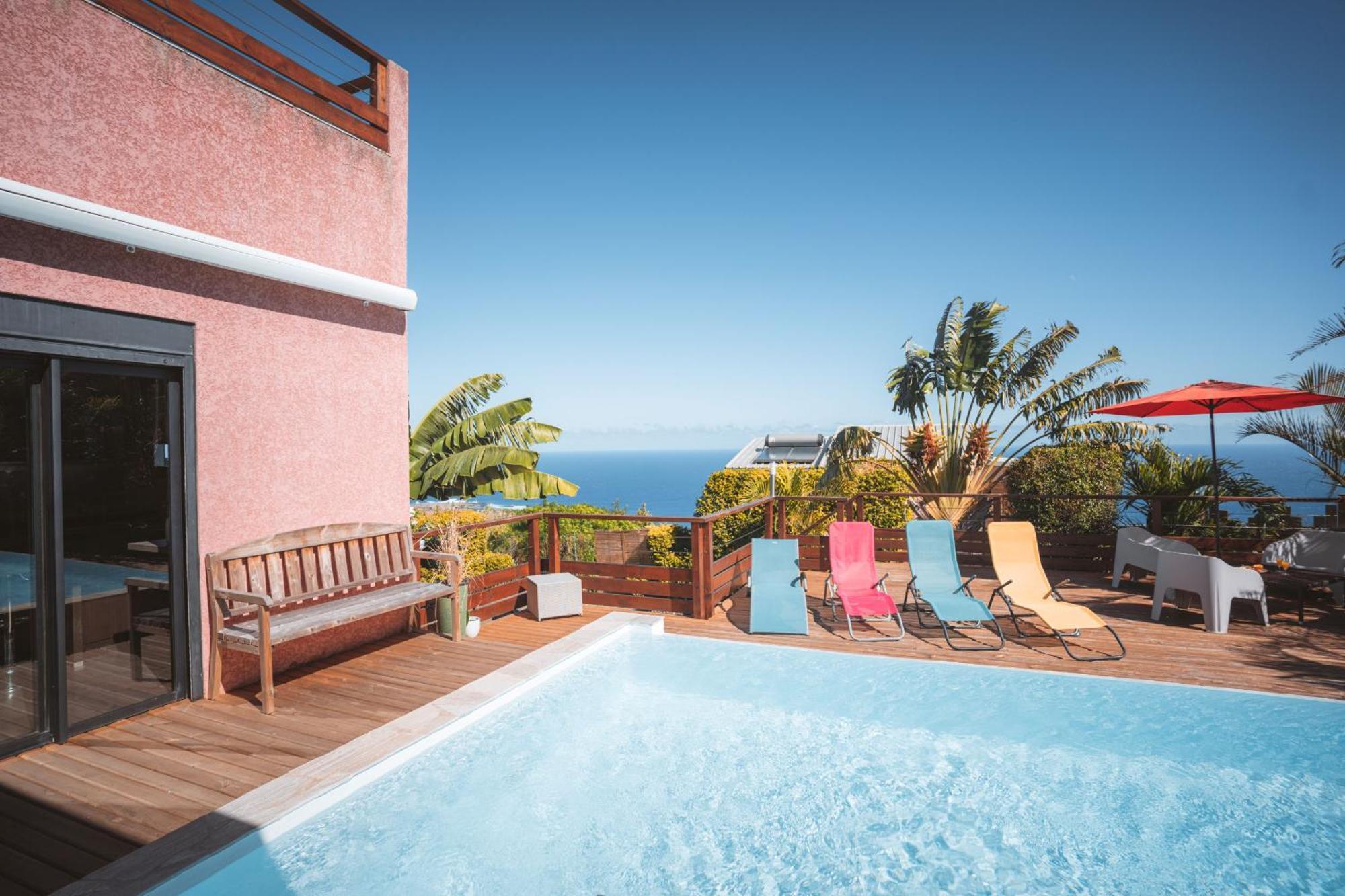 Villa Sunset St Leu, Avec Sa Vue Plongeante Sur La Mer سان لوي المظهر الخارجي الصورة